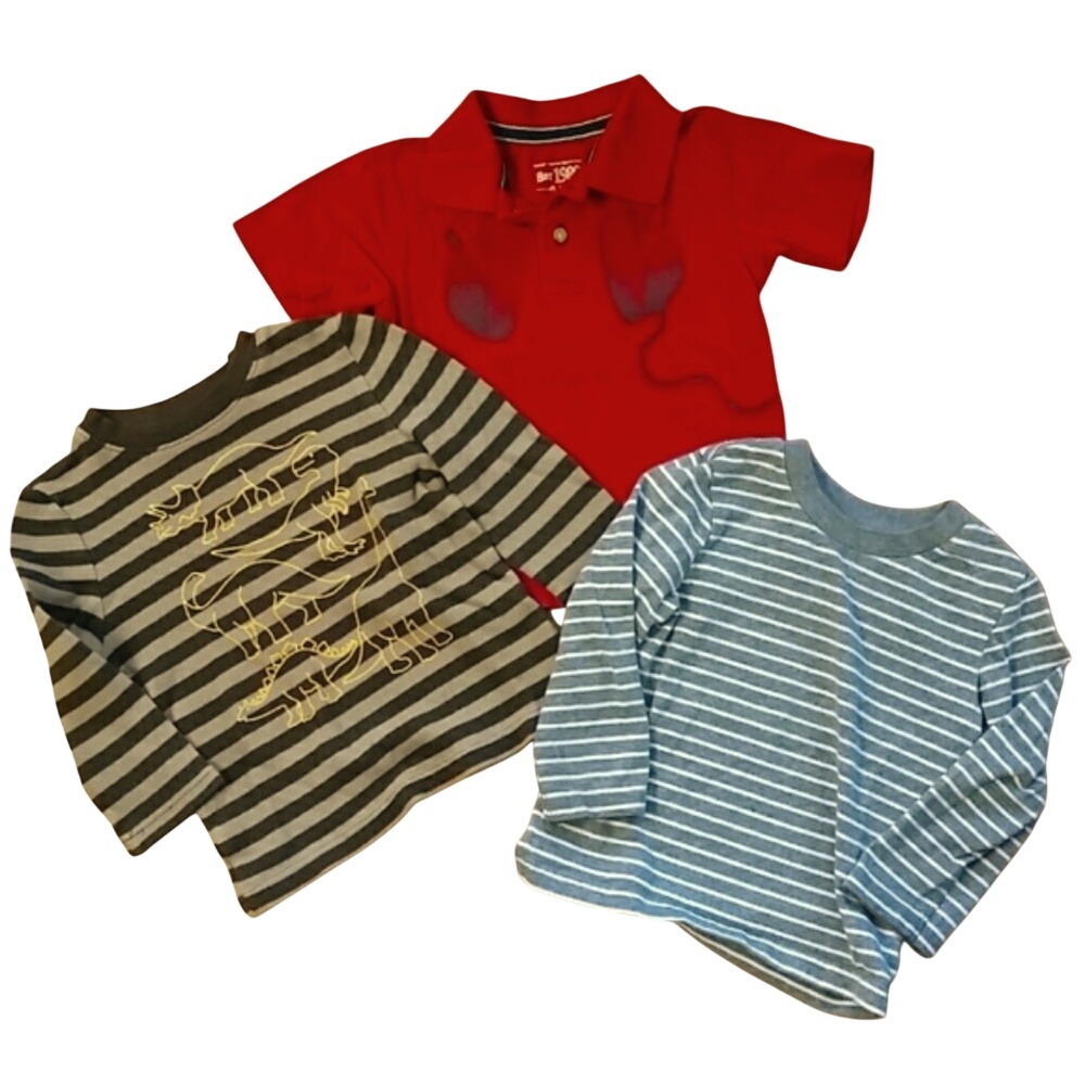 3 Pack Boy 2T Striped and Headphones Shirts- Children's Place and Circo
